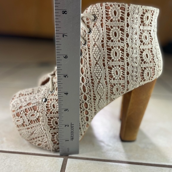 Jeffrey Campbell Lita Women's Platform Lace Up Ankle Boots Size 8 - Picture 7 of 15